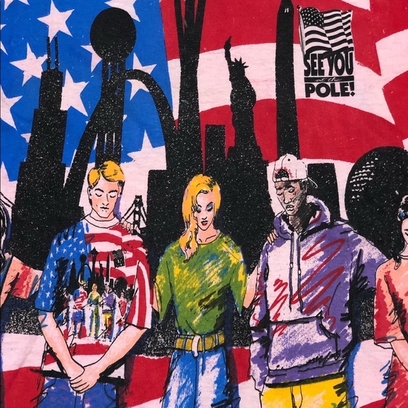 Vintage 90s See You At The Pole AOP tee - Picture 3 of 9